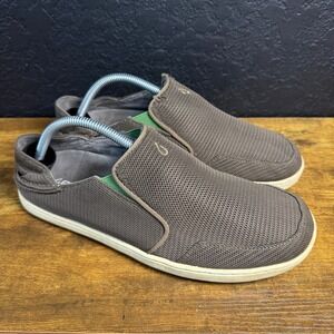 OluKai Nohea Mesh 10188-13A1 Brown Textile Slip-On Shoes Mens Size 10